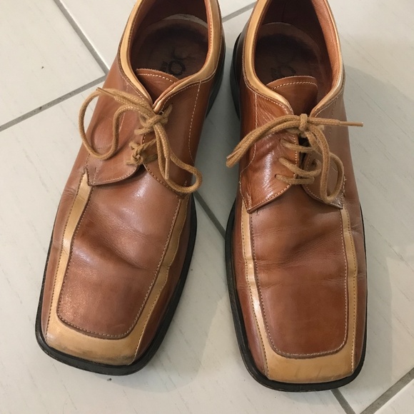 🎇Host Pick🎇 Made in Italy Two-tone Cognac/tan Square Toe Shoes - euro size 41 - Picture 10 of 10